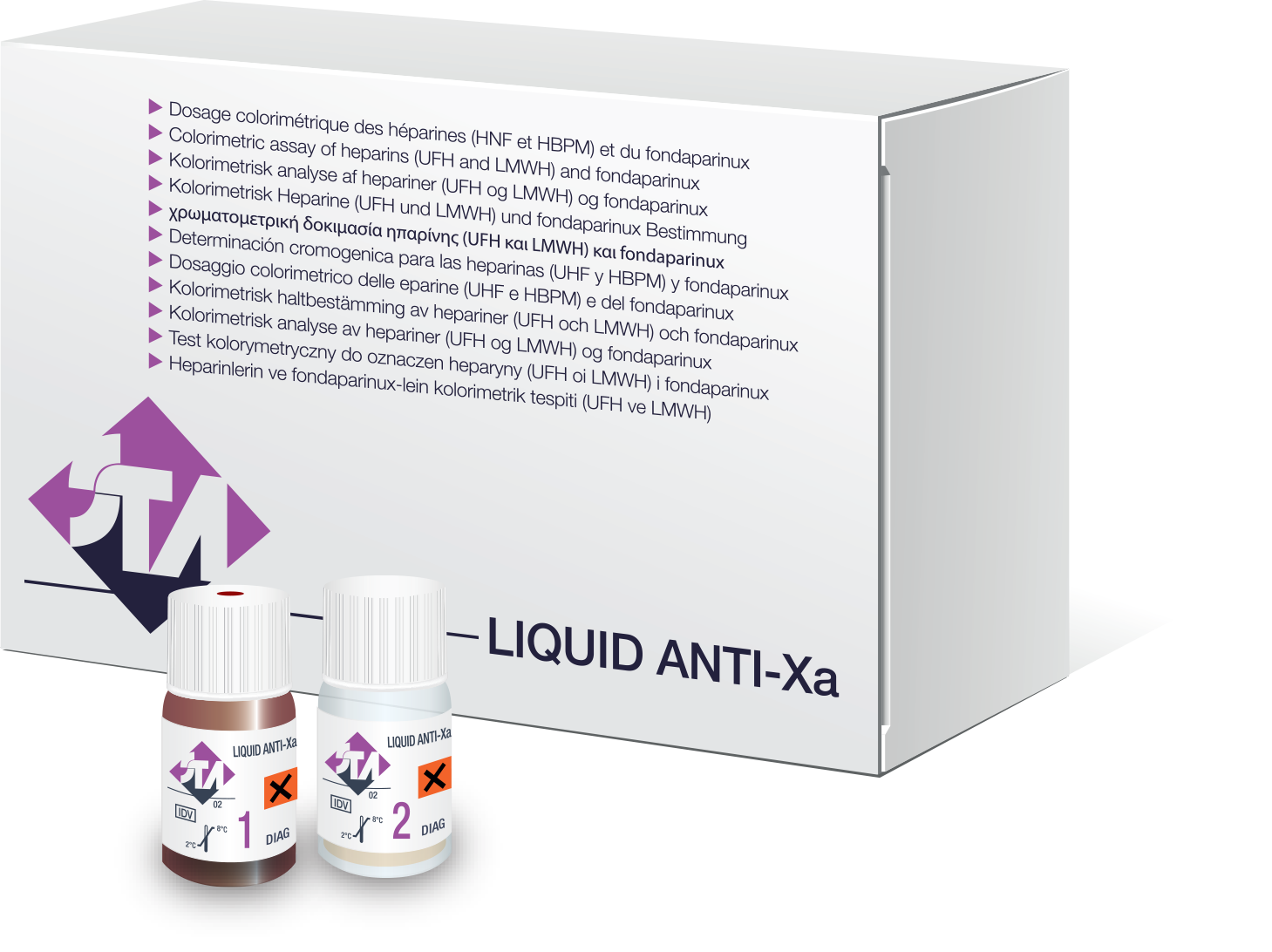 Packaging STA-Liquid Anti-Xa, the Stago reagent to monitor heparin without dextran sulfate